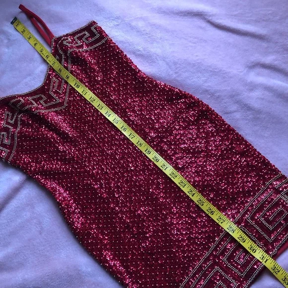 Cache red sequin dress - Picture 7 of 8